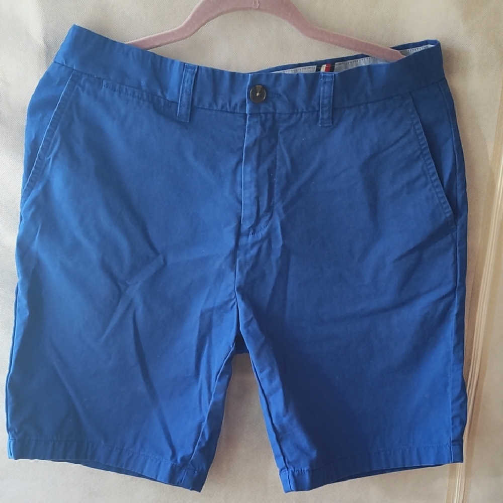 Tommy Hilfiger Men's Vibrant Blue Flat Front Shorts